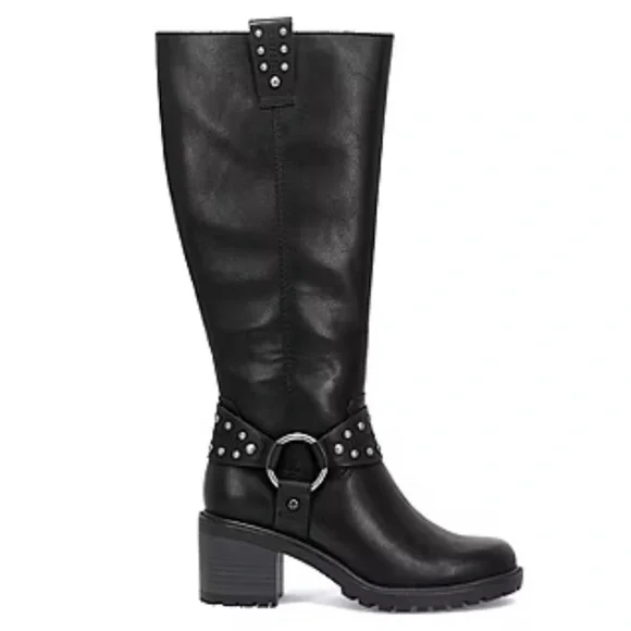 Frye and Co. Adriane Stacked Heel Boots in Black NWT 7.5M - Picture 2 of 9